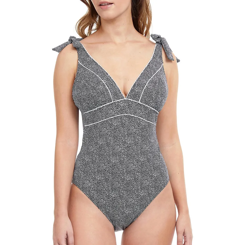 Colette One-Piece Printed V-Neck Swimsuit