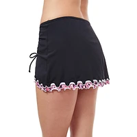 Pretty Wild Frilled Solid Skirted Swim Bottom