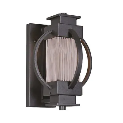 Outdoor Wall Light, Height 11.81 '', From Bourne Collection, Black