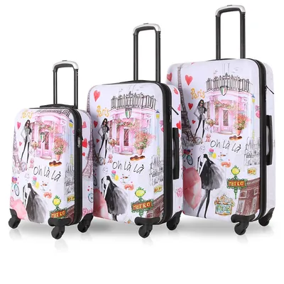 TUCCI Italy Paris Love (20", 24", 28") Luggage Suitcase Set