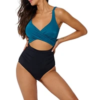 Wrap Cutout One-Piece Swimsuit