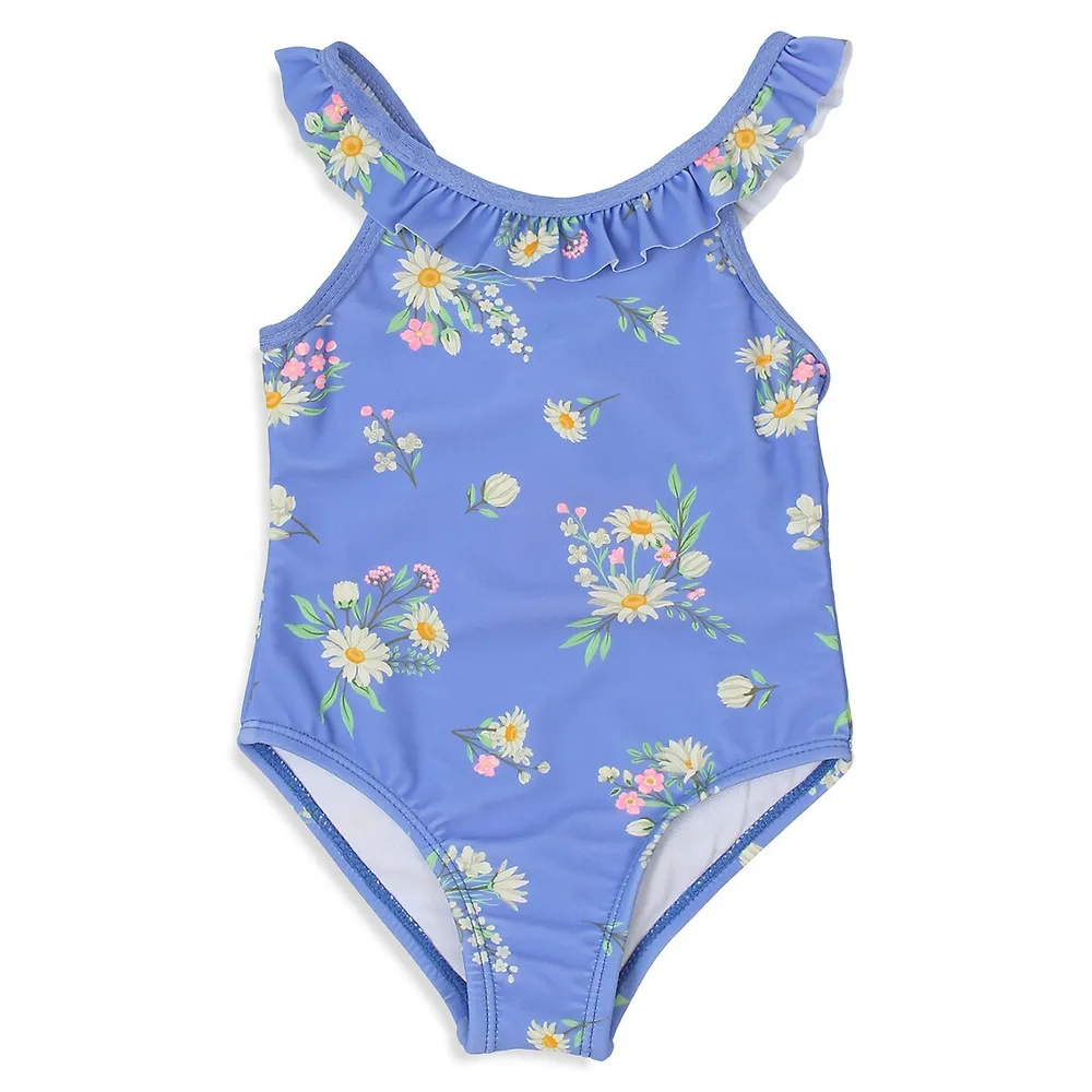 Baby Girl's Garden Party One-Piece Floral Swimsuit