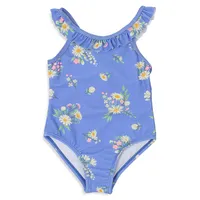 Maillot de bain 1 pièce à imprimé floral FPS 50+ pour bébé fille