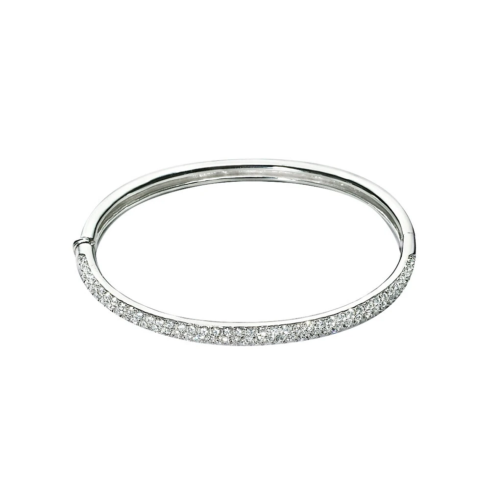 Pave Hinge Bangle Bracelet