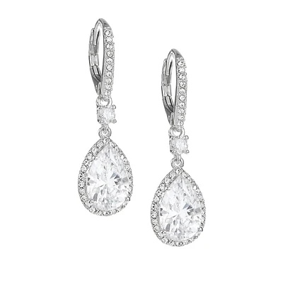 Boucles d'oreilles en forme de goutte à pavé