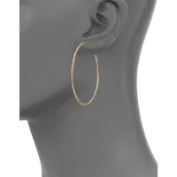 2-Inch Pave Hoop Earrings