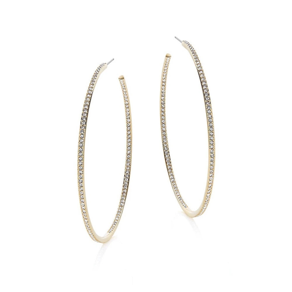 2-Inch Pave Hoop Earrings