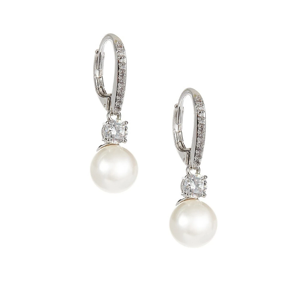 Faux Pearl Drop Earrings