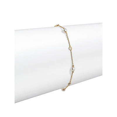 Emilia Faux Pearl Line Bracelet