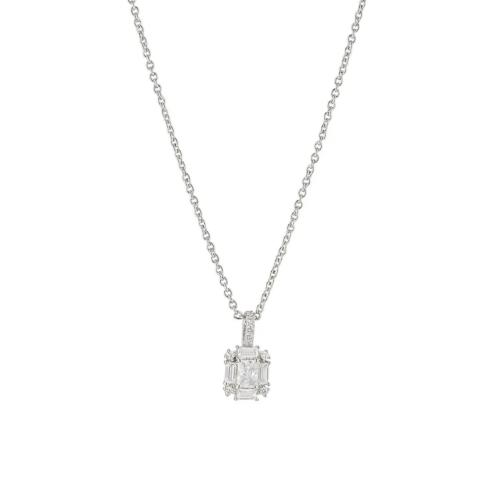 Nolita Cubic Zirconia Halo Pendant Necklace