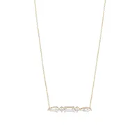 Invitation Only Goldplated Multi Cubic Zirconia Bar Necklace