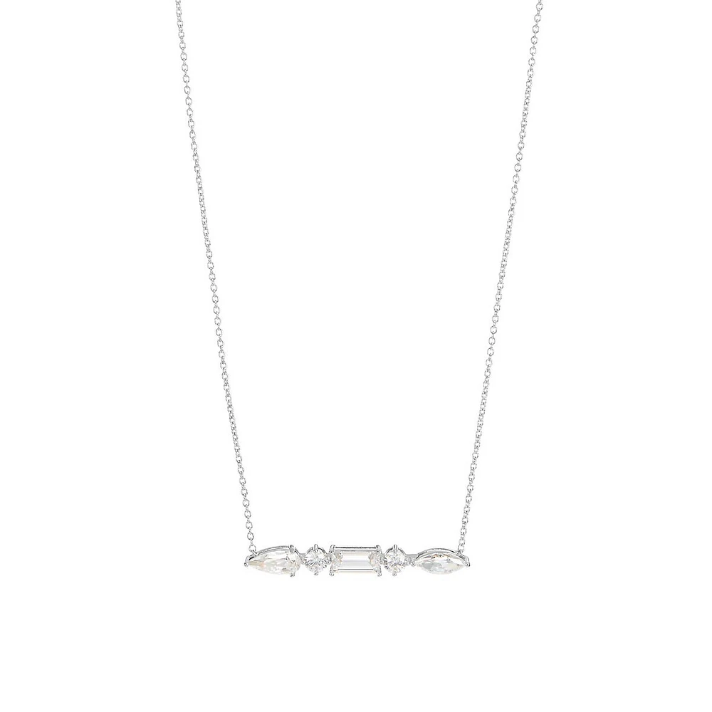 Invitation Only Multi Cubic Zirconia Bar Necklace