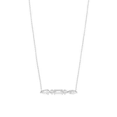 Invitation Only Multi Cubic Zirconia Bar Necklace