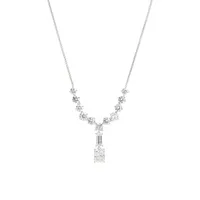 Invitation Only Rhodium-Plated Cubic Zirconia Cluster Y-Necklace