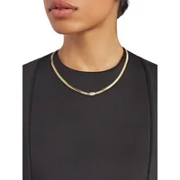 Tennis Anyone 18K Goldplated & Cubic Zirconia Omega Collar Necklace