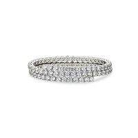 That’s A Wrap Rhodium-Plated and Cubic Zirconia Wrap Tennis Bracelet