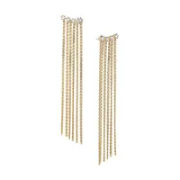 Cleo 18K Goldplated and Cubic Zirconia Fringe Earrings
