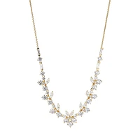 Chiara 18K Goldplated and Cubic Zirconia Frontal Necklace