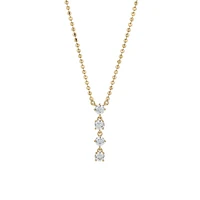 Twilight 18K Goldplated & Cubic Zirconia Y-Necklace