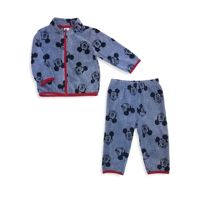 Baby Boy's 2-Piece Micropolar Fleece Pyjama Set