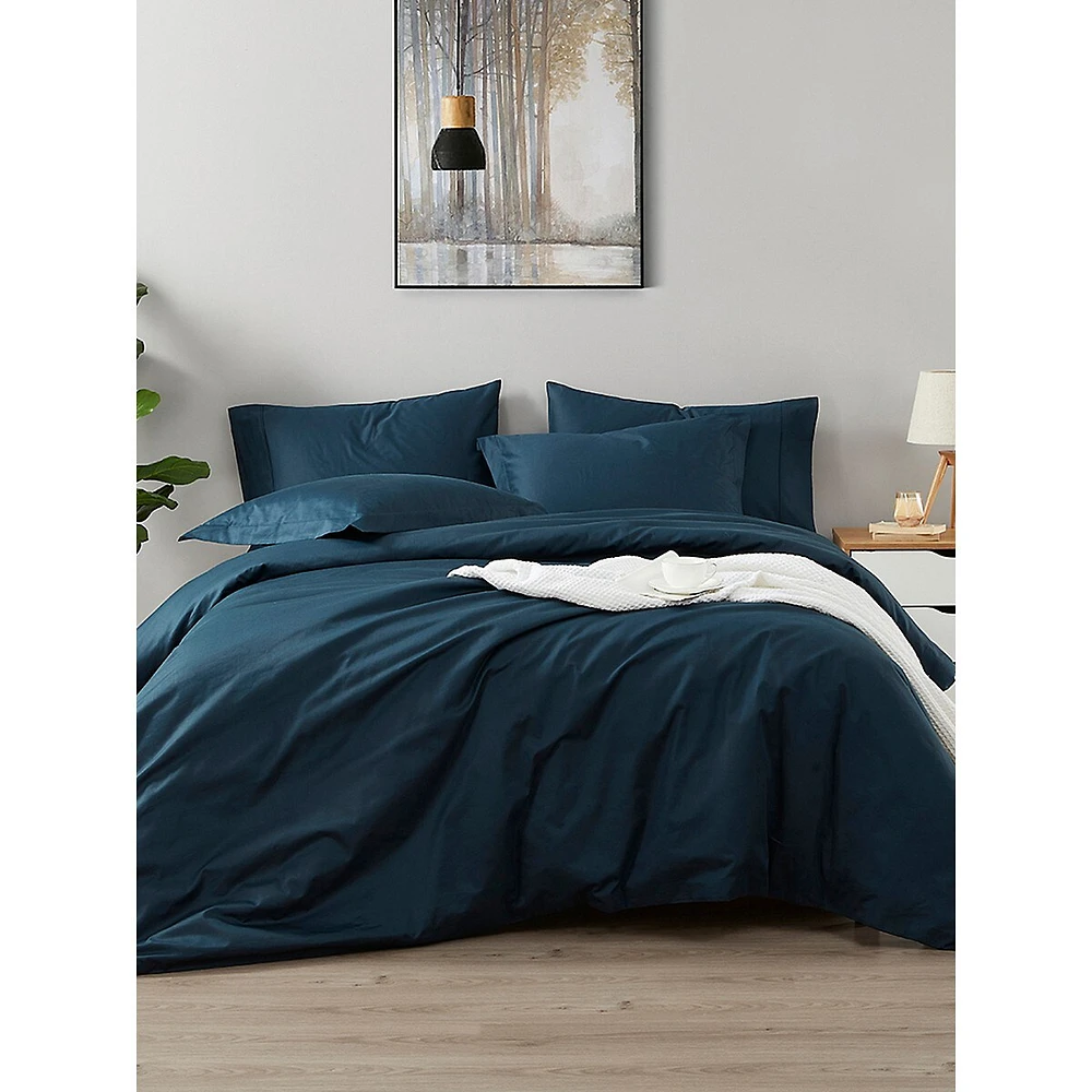 Milano Home 600 Thread Count Cotton 3-Piece Duvet Cover Set