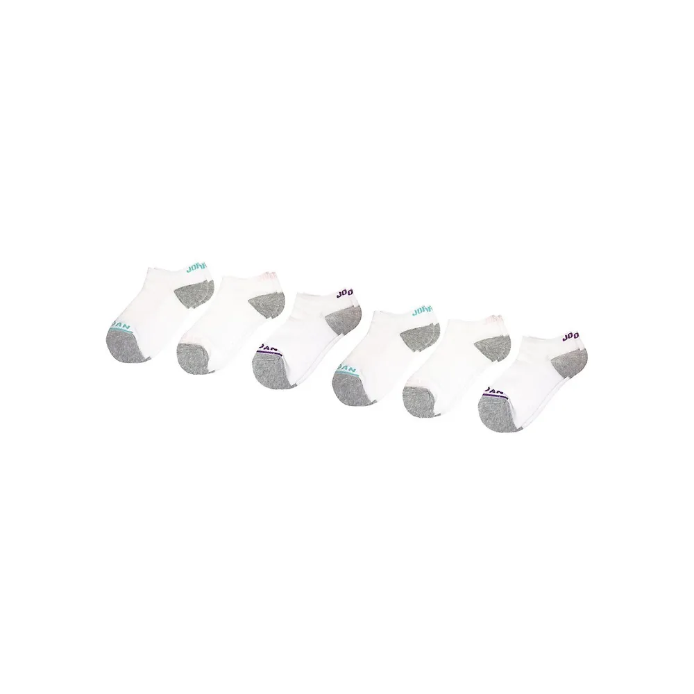 6-Pack Girl's Legend No Show Socks