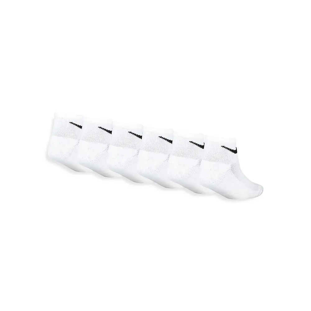 ​Kid's 6-Pair Mesh Cushion Quarter-Length Socks