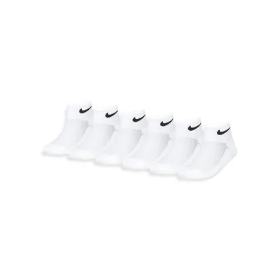 ​Kid's 6-Pair Mesh Cushion Quarter-Length Socks