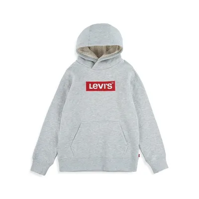 Boy's Levi's-Print Faux-Fur Hoodie