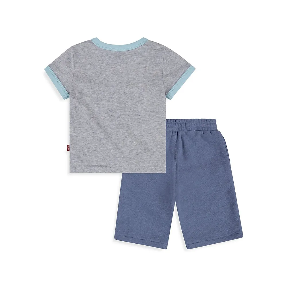 Little Boy's 2-Piece Sunshine Smiles Tee & Short Set