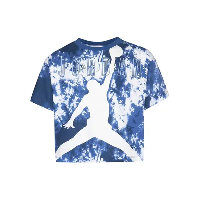 T-shirt teint par nouage effet ciel à imprimé Jumpman pour fille