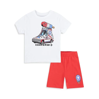 Little Boy's Ice Cream T-Shirt & Shorts Set