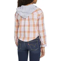 Girl's Hooded Flannel Shirt