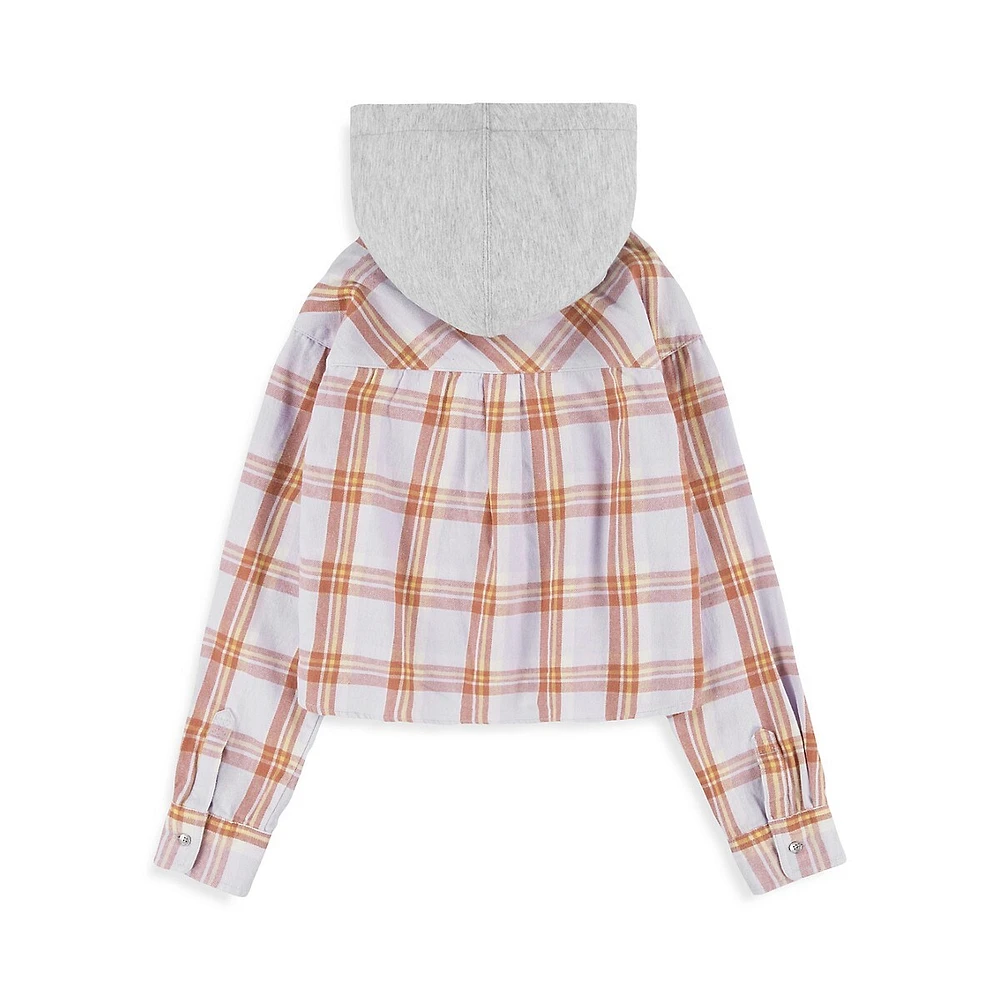 Girl's Hooded Flannel Shirt