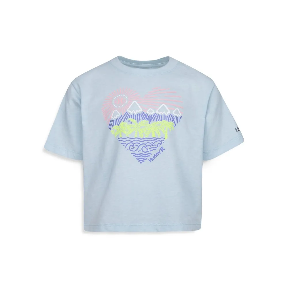 Girl's Fall Love Graphic Boxy T-Shirt