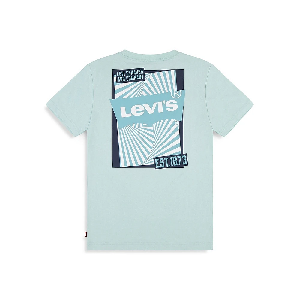T-shirt à logo avec illusion d'optique pour petit garçon