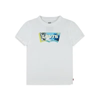 Boy's Mountain-Fill Batwing Logo T-shirt