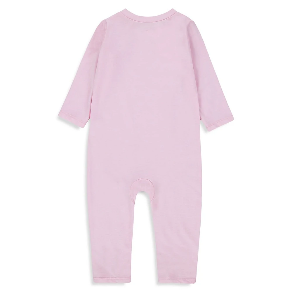 Baby Girl's Non-Footed Coverall