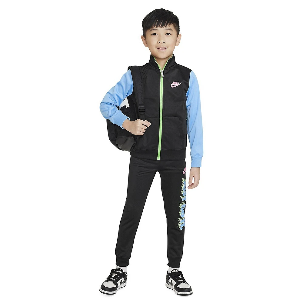 Little Boy's 2-Piece Active Joy Tracksuit Set