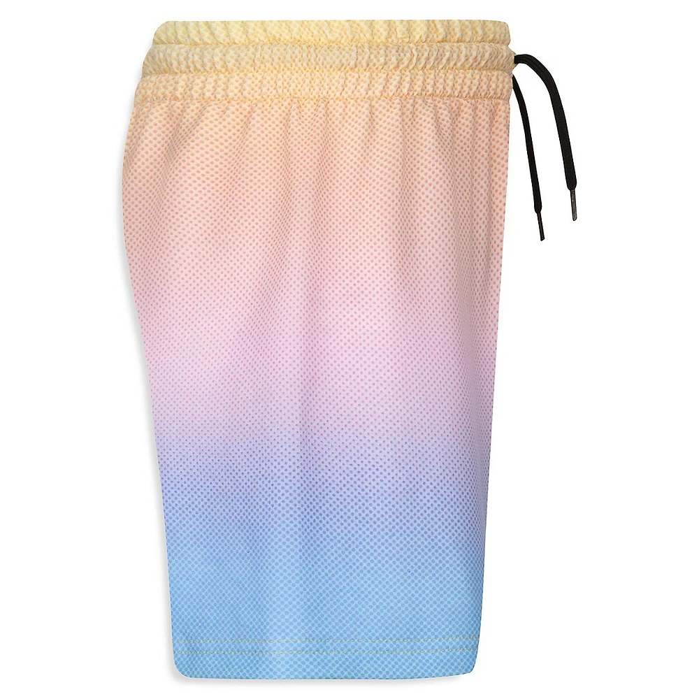 Girl's Gradient Printed Drawstring Shorts