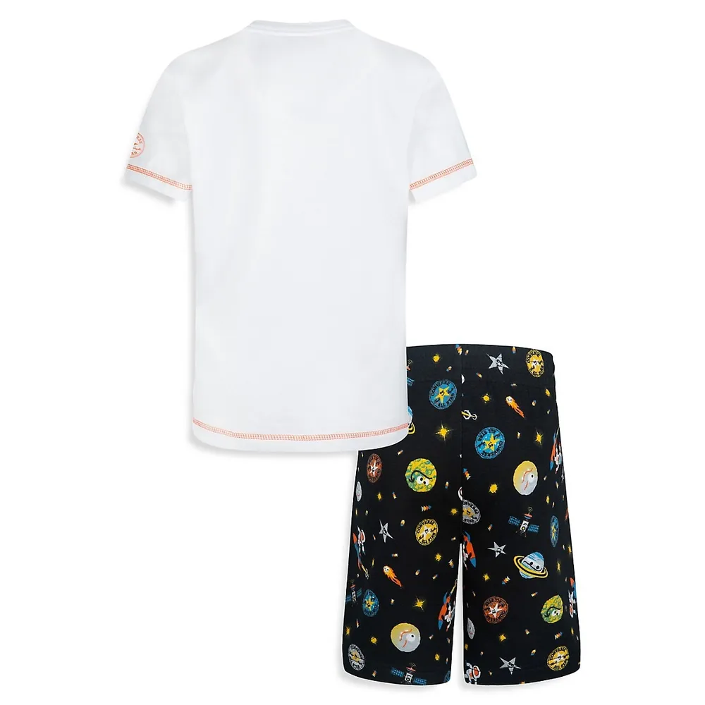 Little Boy's 2-Piece Space Cruisers T-Shirt and Shorts Set
