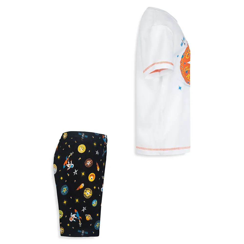 Little Boy's 2-Piece Space Cruisers T-Shirt and Shorts Set