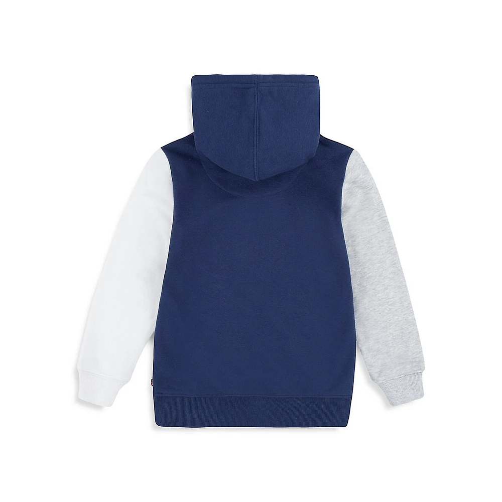 Boy's Colourblocked Logo Hoodie