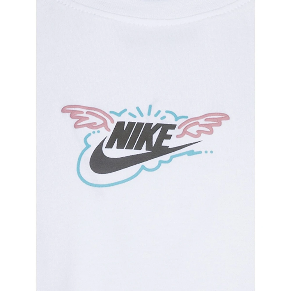 T-shirt à logo Swoosh sur le devant et côté pour petit garçon