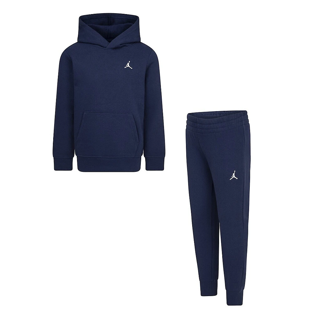 Little Boy's Monochrome Jumpman 2-Piece Hoodie & Joggers Set