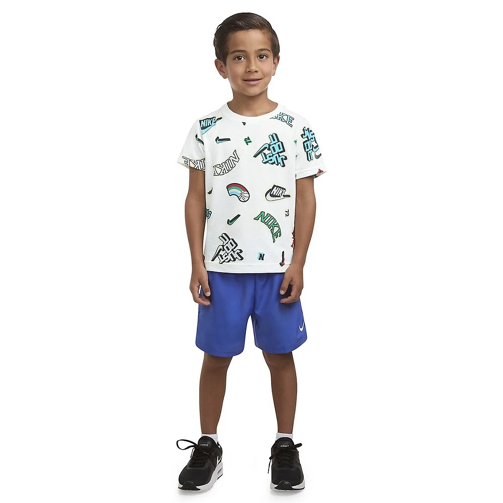 Little Boy's Varsity All-Over Logo Print T-Shirt