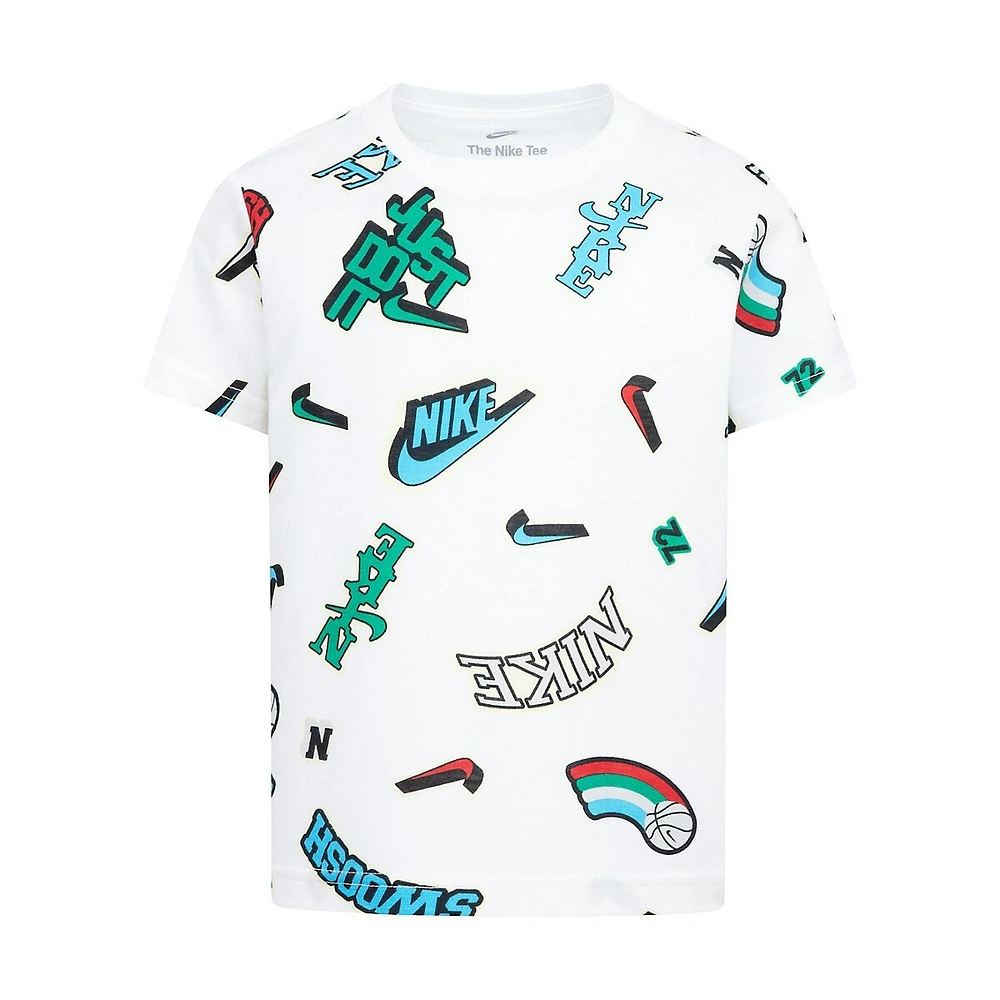 Little Boy's Varsity All-Over Logo Print T-Shirt