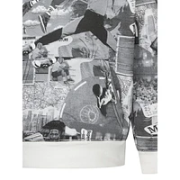 Boy's Brooklyn Collage-Print Fleece Hoodie