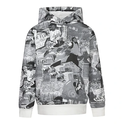 Boy's Brooklyn Collage-Print Fleece Hoodie