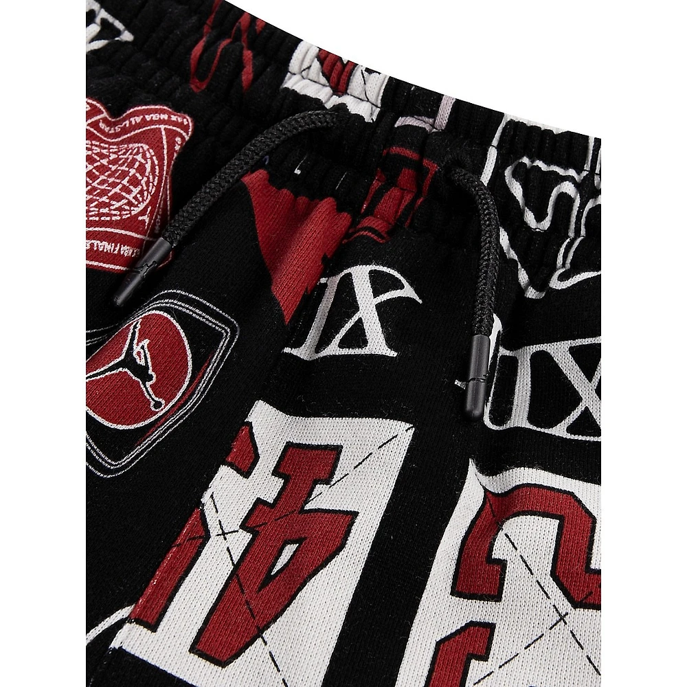 Boy'a Allover Print Fleece Shorts